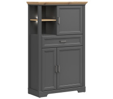 Шкаф Jasmin REG3D1S 93*41*150 дуб артизан / графит (с подсветкой)