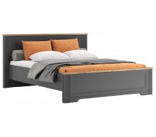 Кровать Jasmin LOZ160х200 Д 160*200 дуб артизан / графит (с гибким основанием)
