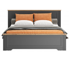 Кровать Jasmin LOZ160х200 Д 160*200 дуб артизан / графит (с гибким основанием)