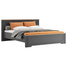 Кровать Jasmin LOZ180х200 Д 180*200 дуб артизан / графит (с гибким основанием)