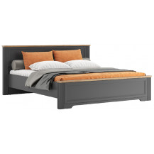 Кровать Jasmin LOZ180х200 М 180*200 дуб артизан / графит (с металлическим основанием)
