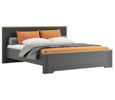 Кровать Jasmin LOZ180х200 М 180*200 дуб артизан / графит (с металлическим основанием)