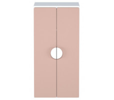 Шкаф Mebelain Пикси 60*57*120 распашной с полкой розовый