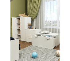 Шкаф Mebelain Пикси 60*57*120 распашной с тремя полками белый
