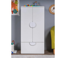 Шкаф Mebelain Пикси 60*57*120 распашной с полкой и выдвижным ящиком белый