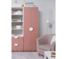 Шкаф Mebelain Пикси 60*57*180 распашной с полкой розовый