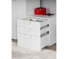Комод Mebelain Пикси 3 ящика 60*57*60 белый
