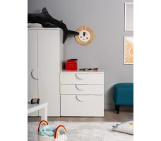 Комод Mebelain Пикси 3 ящика 60*57*60 белый