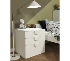 Комод Mebelain Пикси 3 ящика 60*57*60 белый
