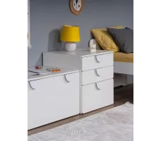 Комод Mebelain Пикси 3 ящика 60*57*60 белый