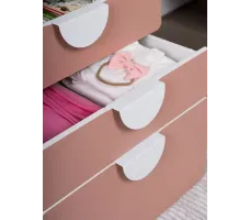 Комод Mebelain Пикси 3 ящика 60*57*60 розовый