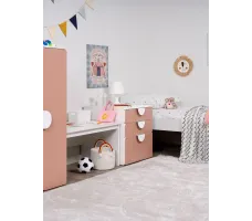 Комод Mebelain Пикси 3 ящика 60*57*60 розовый