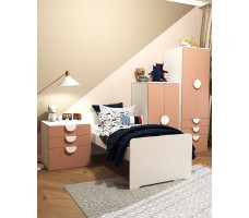 Комод Mebelain Пикси 3 ящика 60*57*60 розовый