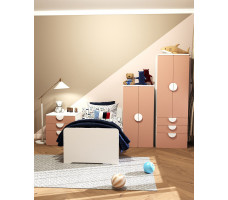 Комод Mebelain Пикси 3 ящика 60*57*60 розовый