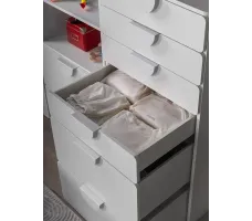 Комод Mebelain Пикси 6 ящиков 60*57*120 белый