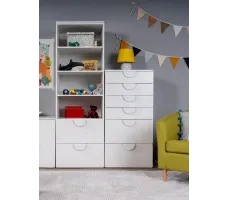 Комод Mebelain Пикси 6 ящиков 60*57*120 белый