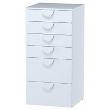 Комод Mebelain Пикси 6 ящиков 60*57*120 белый