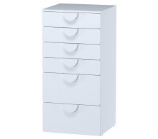 Комод Mebelain Пикси 6 ящиков 60*57*120 белый