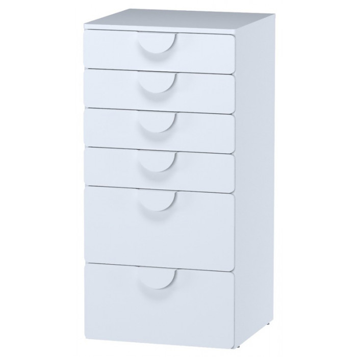 Комод Mebelain Пикси 6 ящиков 60*57*120 белый
