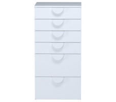 Комод Mebelain Пикси 6 ящиков 60*57*120 белый