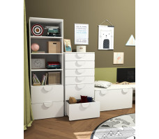 Комод Mebelain Пикси 6 ящиков 60*57*120 белый