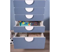 Комод Mebelain Пикси 6 ящиков 60*57*120 синий