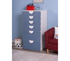 Комод Mebelain Пикси 6 ящиков 60*57*120 синий