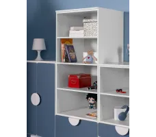 Стеллаж Mebelain Пикси 2 ящика 60*57*180 синий