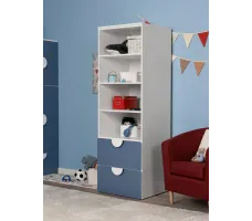 Стеллаж Mebelain Пикси 2 ящика 60*57*180 синий