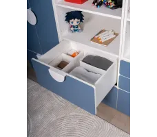 Стеллаж Mebelain Пикси 2 ящика 60*57*180 синий