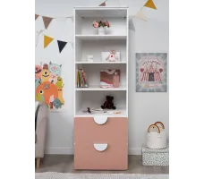 Стеллаж Mebelain Пикси 2 ящика 60*57*180 розовый