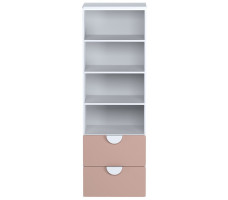 Стеллаж Mebelain Пикси 2 ящика 60*57*180 розовый