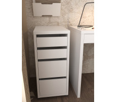Тумба на колесиках Mebelain КОМПИ 4 33*50*75 белый