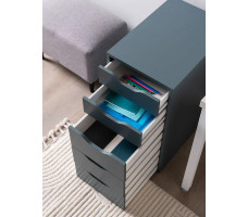 Комод Mebelain Ингар 5 36*53*71 серо-бирюзовый