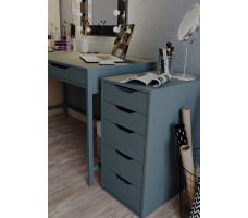 Комод Mebelain Ингар 5 36*53*71 серо-бирюзовый