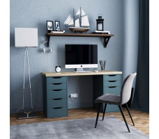 Комод Mebelain Ингар 5 36*53*71 серо-бирюзовый