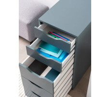 Комод Mebelain Ингар 5 36*53*71 серо-бирюзовый