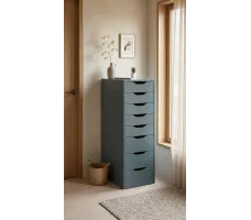 Комод Mebelain Ингар 8 36*53*102 серо-бирюзовый
