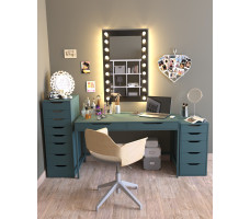 Комод Mebelain Ингар 8 36*53*102 серо-бирюзовый