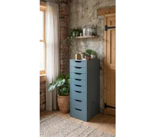 Комод Mebelain Ингар 8 36*53*102 серо-бирюзовый