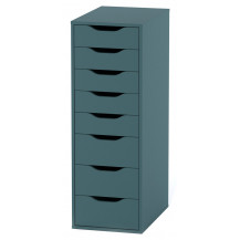 Комод Mebelain Ингар 8 36*53*102 серо-бирюзовый Комод Mebelain Ингар 8 36*53*102 серо-бирюзовый