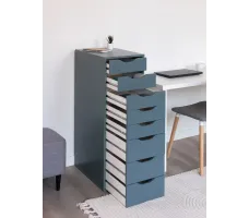 Комод Mebelain Ингар 8 36*53*102 серо-бирюзовый