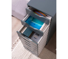 Комод Mebelain Ингар 8 36*53*102 серо-бирюзовый