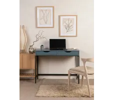 Письменный стол Mebelain Ингар Д 100 100*48*76 серо-бирюзовый/черный
