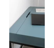 Письменный стол Mebelain Ингар Д 132 132*58*76 серо-бирюзовый/черный
