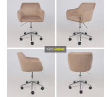Стул AksHome SARK (Сарк) капучино велюр HCJ-11/хром