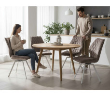 Стул поворотный Rafael M-R 360 d05 CAPPUCCINO LUX/белый