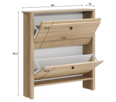 Тумба для обуви Elain SFB2B/I 80*18*85.5 дуб урбан янтарный