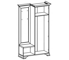 Шкаф Kentaki PPK1D1K/R 115*44*216 белый