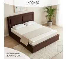 Кровать Krones Афина New (мод. 2) 160*200 велюр коричневый